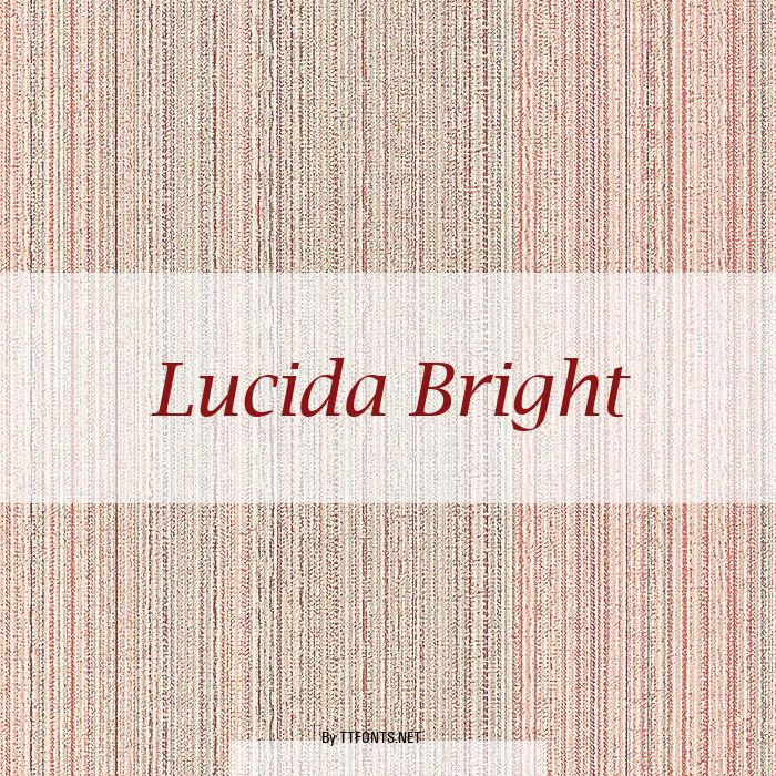 Lucida Bright example