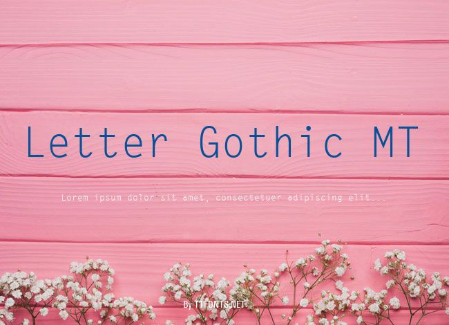 Letter Gothic MT example