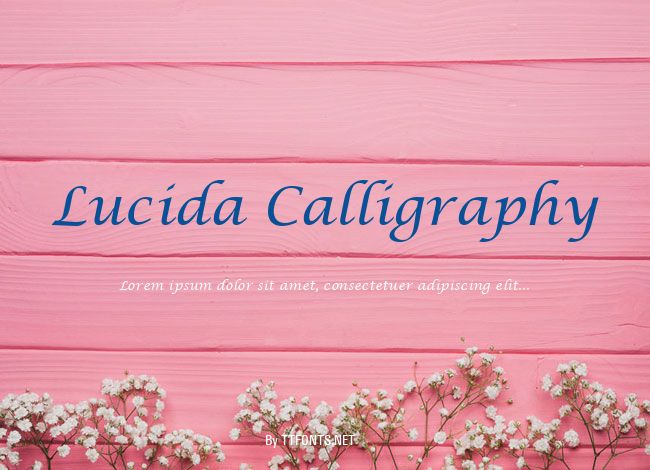 Lucida Calligraphy example