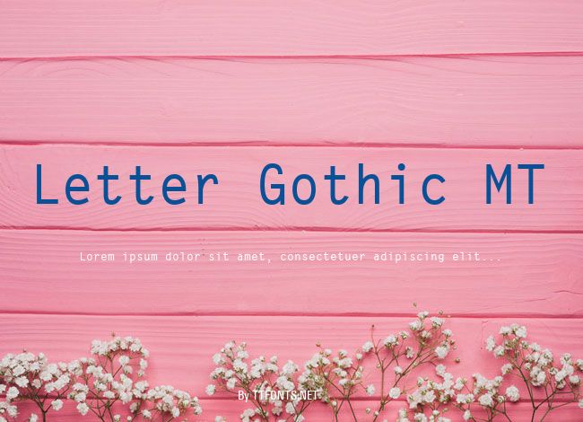 Letter Gothic MT example