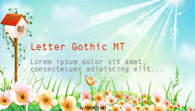 Letter Gothic MT example