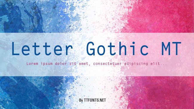 Letter Gothic MT example
