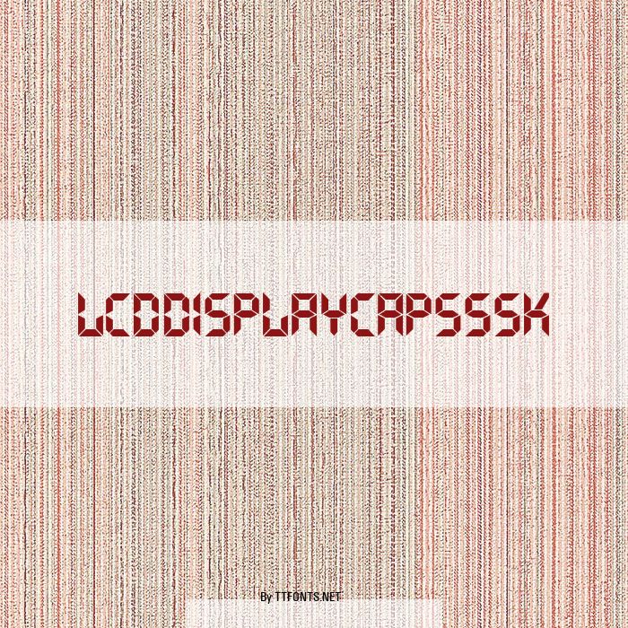 LCDDisplayCapsSSK example