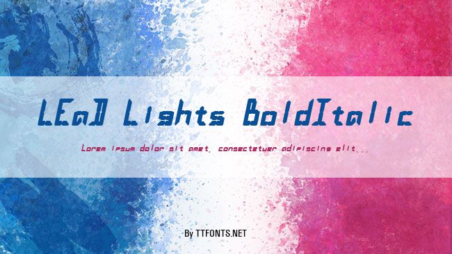 LEaD Lights BoldItalic example