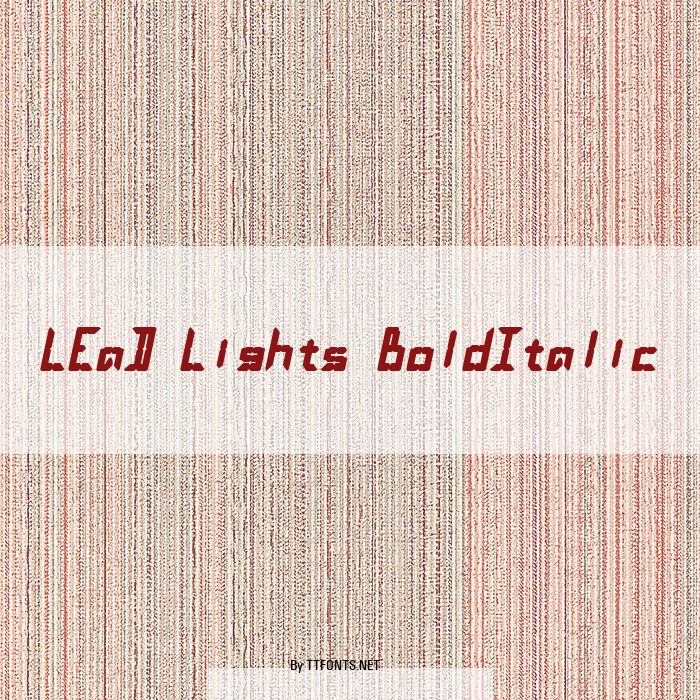 LEaD Lights BoldItalic example