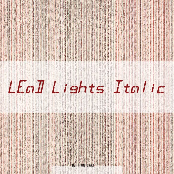 LEaD Lights Italic example
