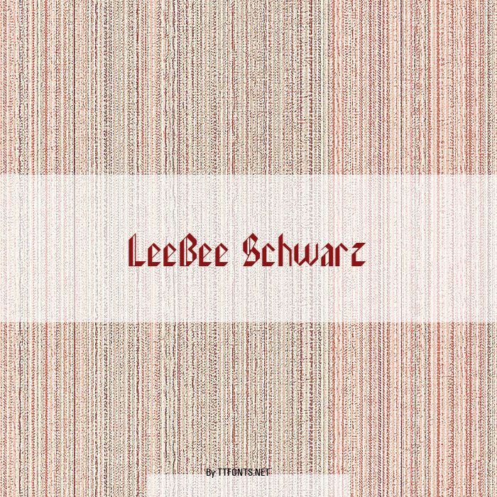 LeeBee Schwarz example