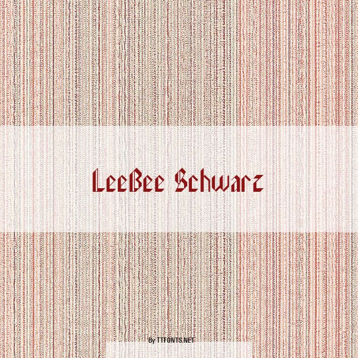 LeeBee Schwarz example