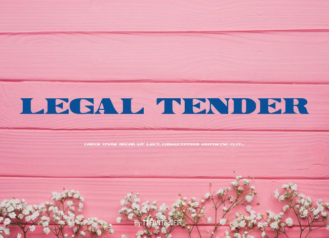 Legal Tender example