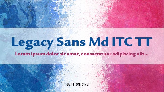 Legacy Sans Md ITC TT example