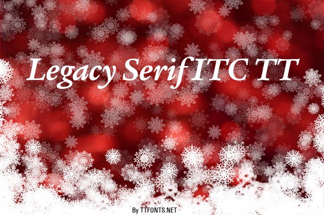 Legacy Serif ITC TT example