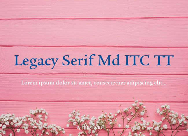 Legacy Serif Md ITC TT example