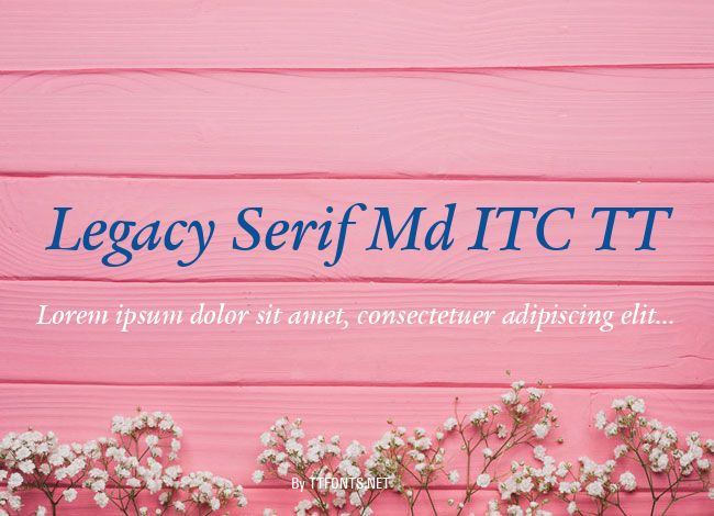 Legacy Serif Md ITC TT example