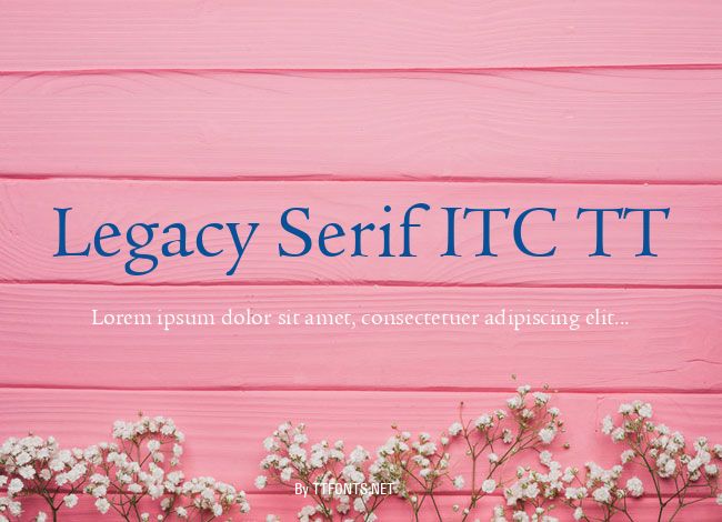Legacy Serif ITC TT example