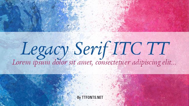 Legacy Serif ITC TT example