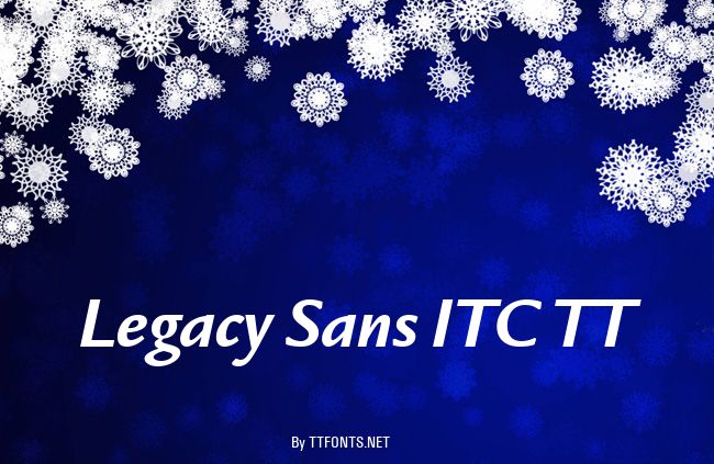 Legacy Sans ITC TT example