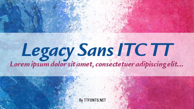 Legacy Sans ITC TT example