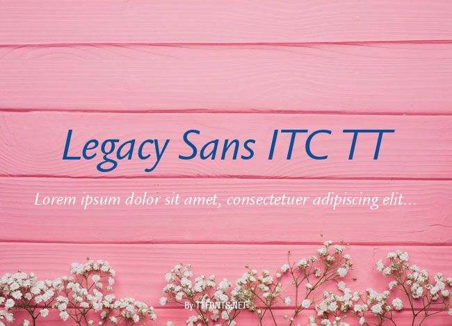 Legacy Sans ITC TT example
