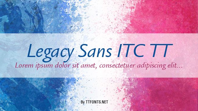 Legacy Sans ITC TT example