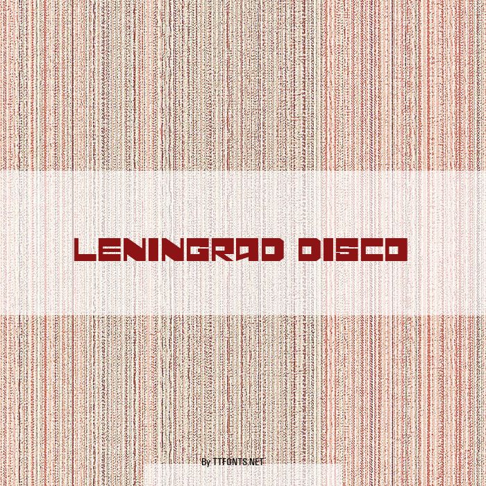 Leningrad Disco example