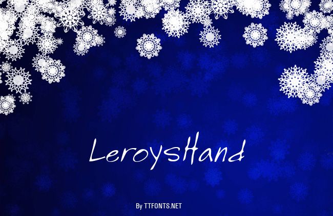 LeroysHand example