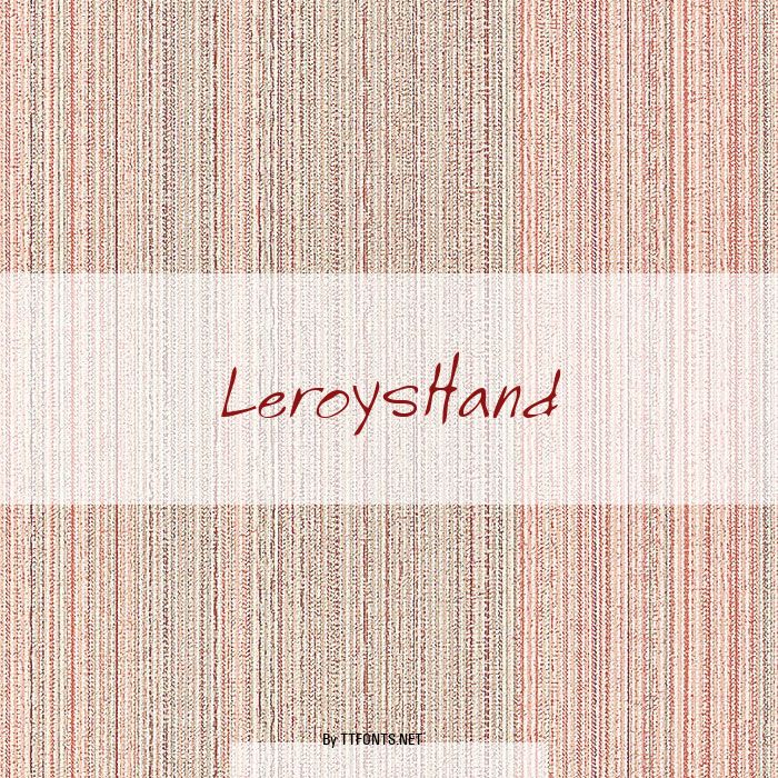 LeroysHand example