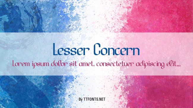 Lesser Concern example