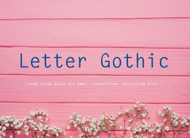 Letter Gothic example