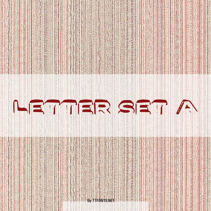 Letter Set A example