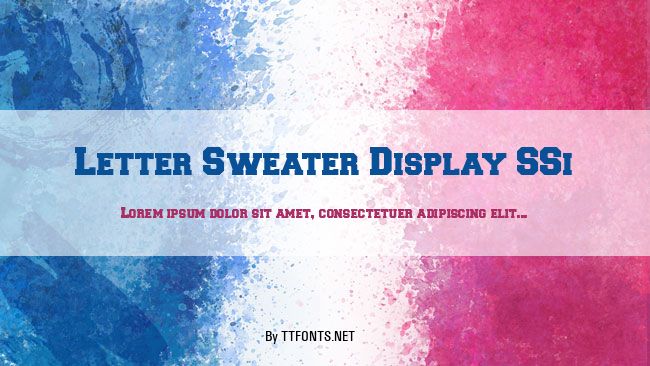 Letter Sweater Display SSi example