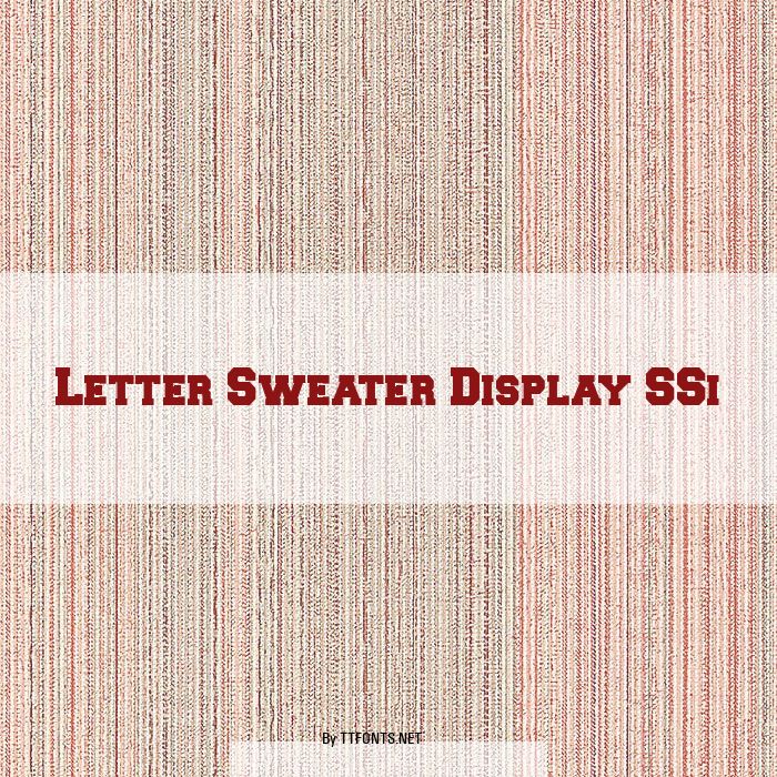 Letter Sweater Display SSi example