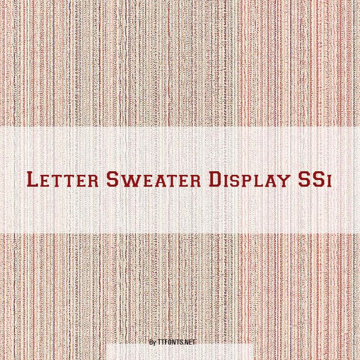 Letter Sweater Display SSi example