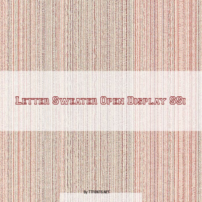 Letter Sweater Open Display SSi example