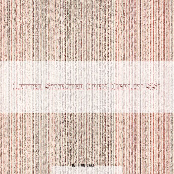 Letter Sweater Open Display SSi example