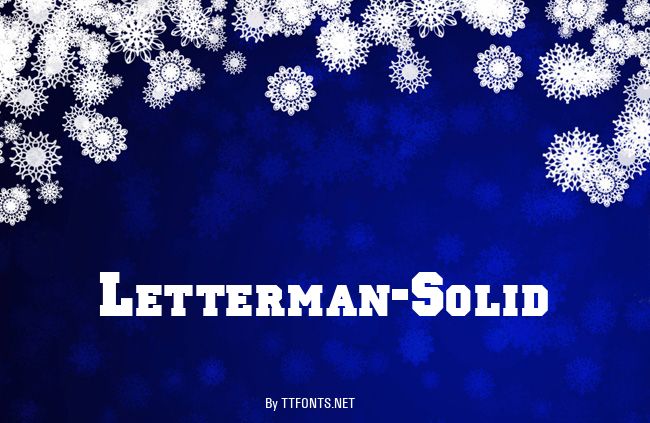 Letterman-Solid example