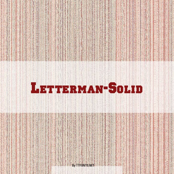 Letterman-Solid example