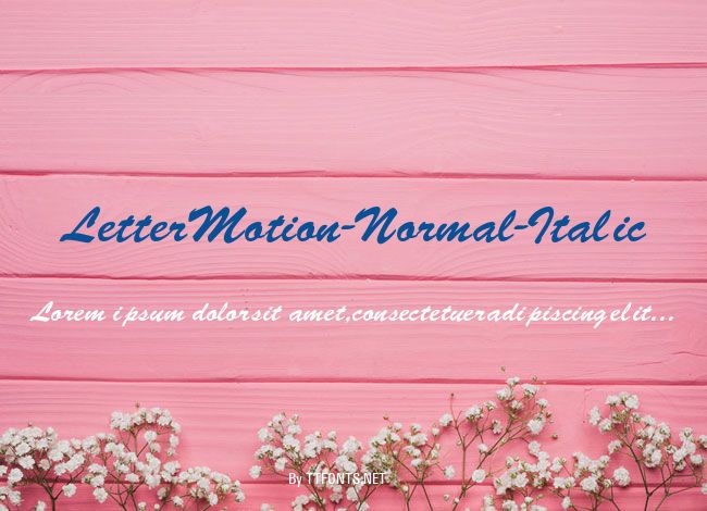 LetterMotion-Normal-Italic example