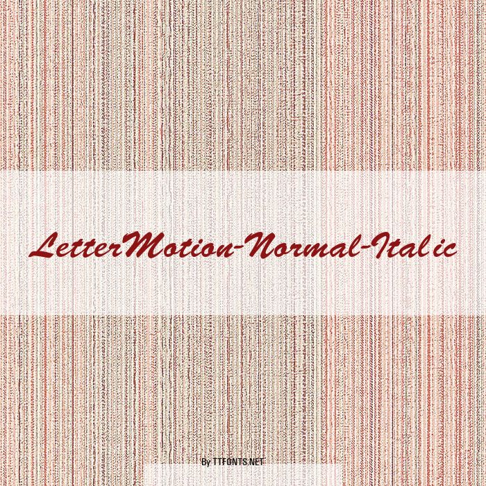 LetterMotion-Normal-Italic example