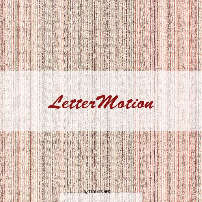 LetterMotion example