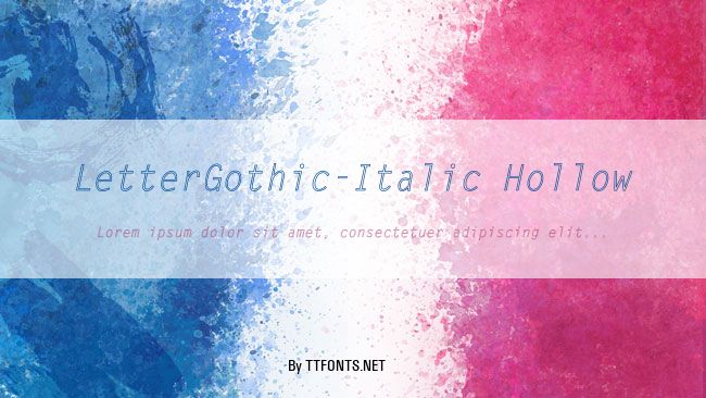 LetterGothic-Italic Hollow example