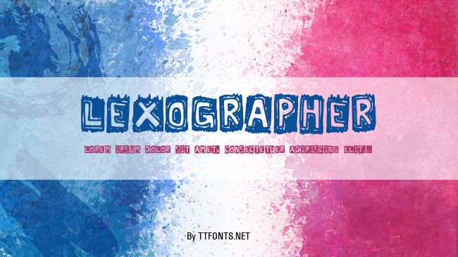 Lexographer example