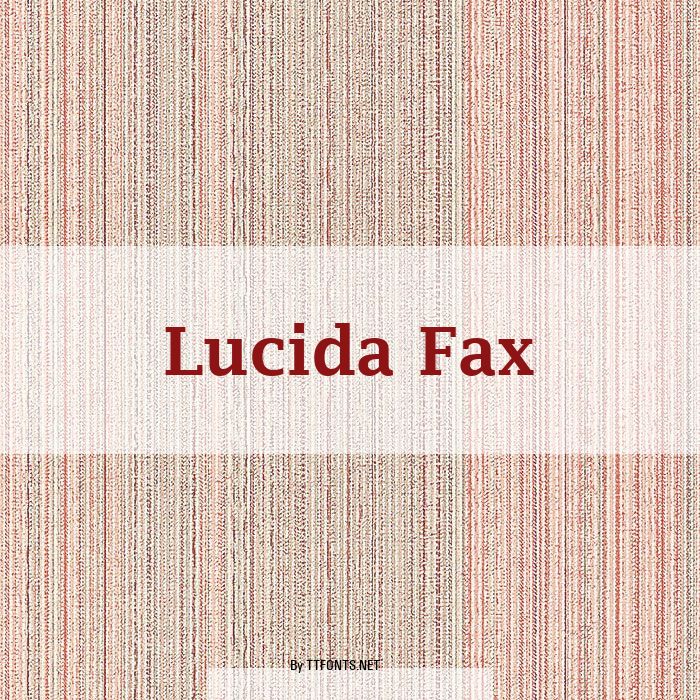 Lucida Fax example