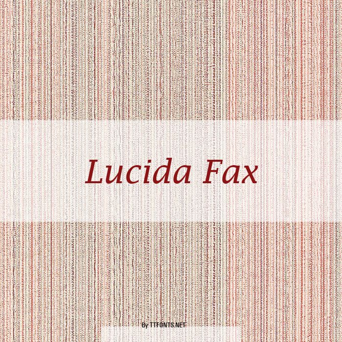 Lucida Fax example