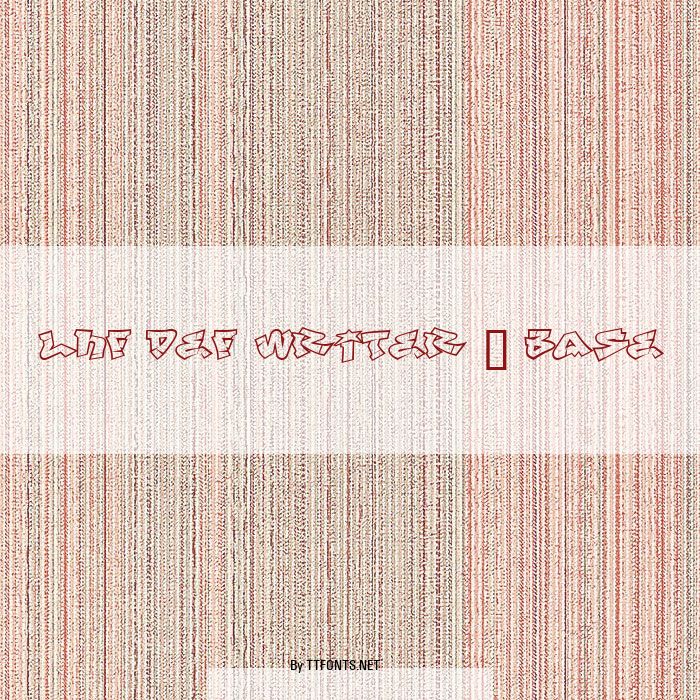 LHF Def Writer | BASE example