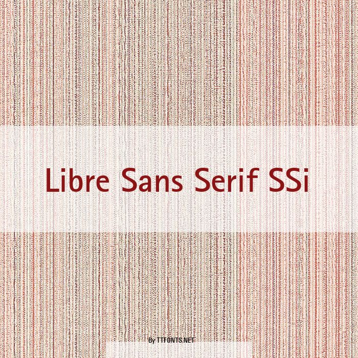 Libre Sans Serif SSi example