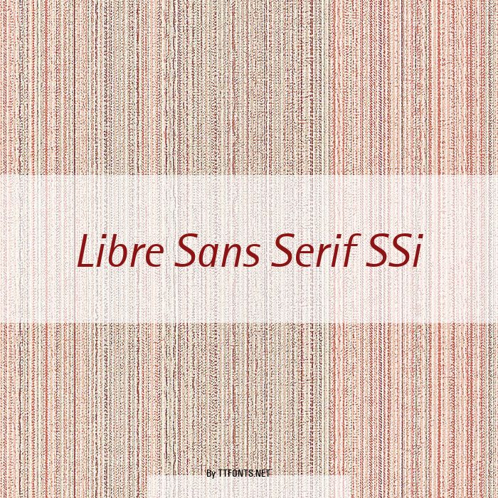 Libre Sans Serif SSi example
