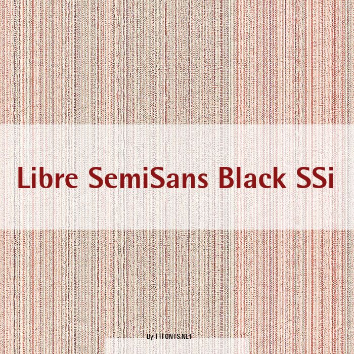 Libre SemiSans Black SSi example