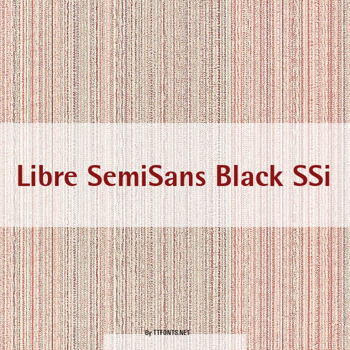 Libre SemiSans Black SSi example