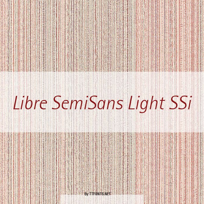 Libre SemiSans Light SSi example