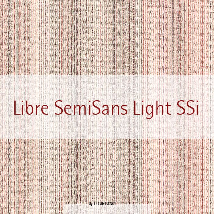 Libre SemiSans Light SSi example